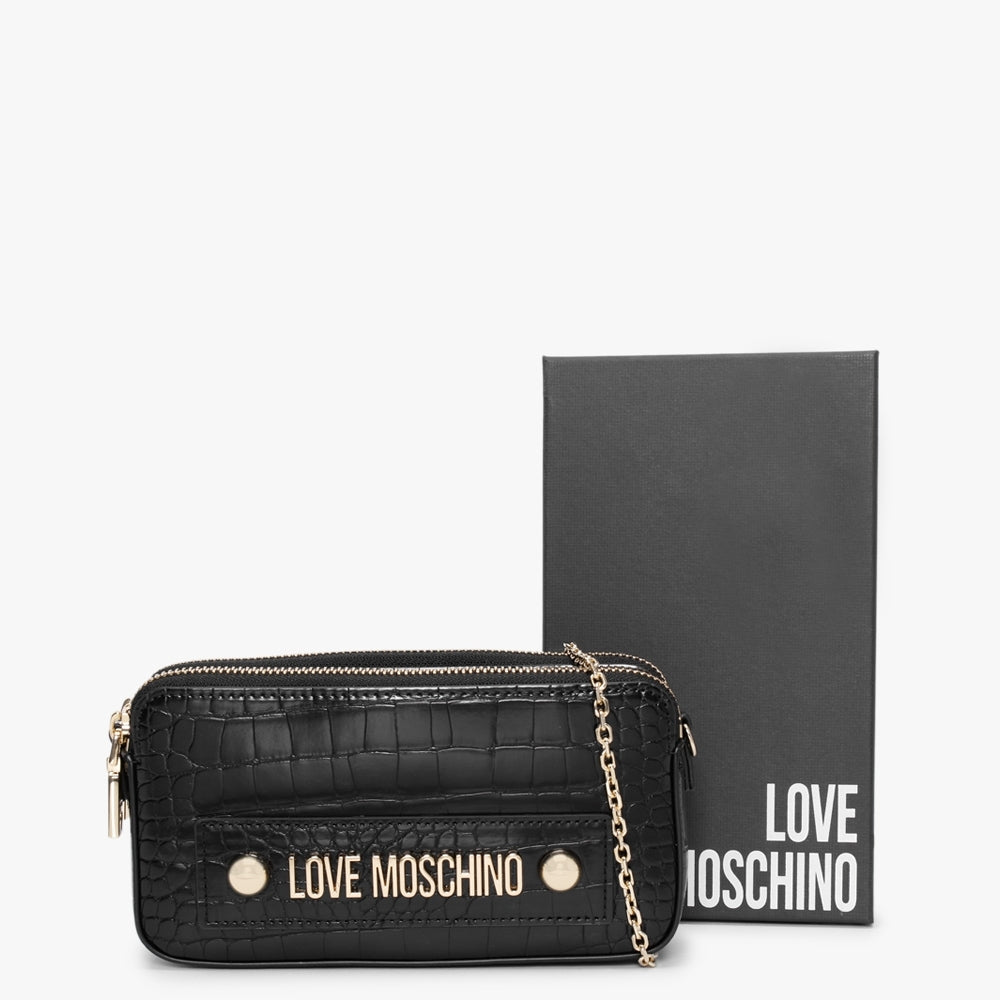 Piccola Black Wallet On A Chain