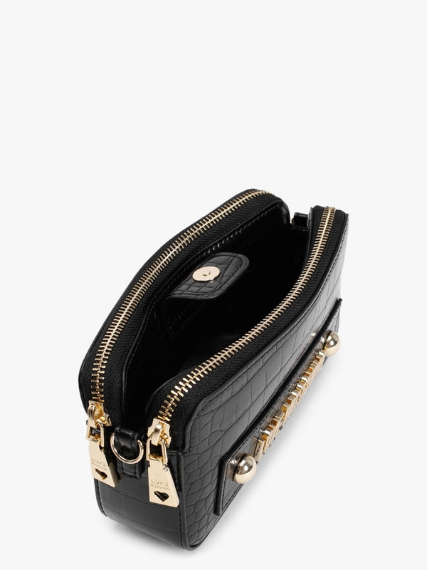 Piccola Black Wallet On A Chain
