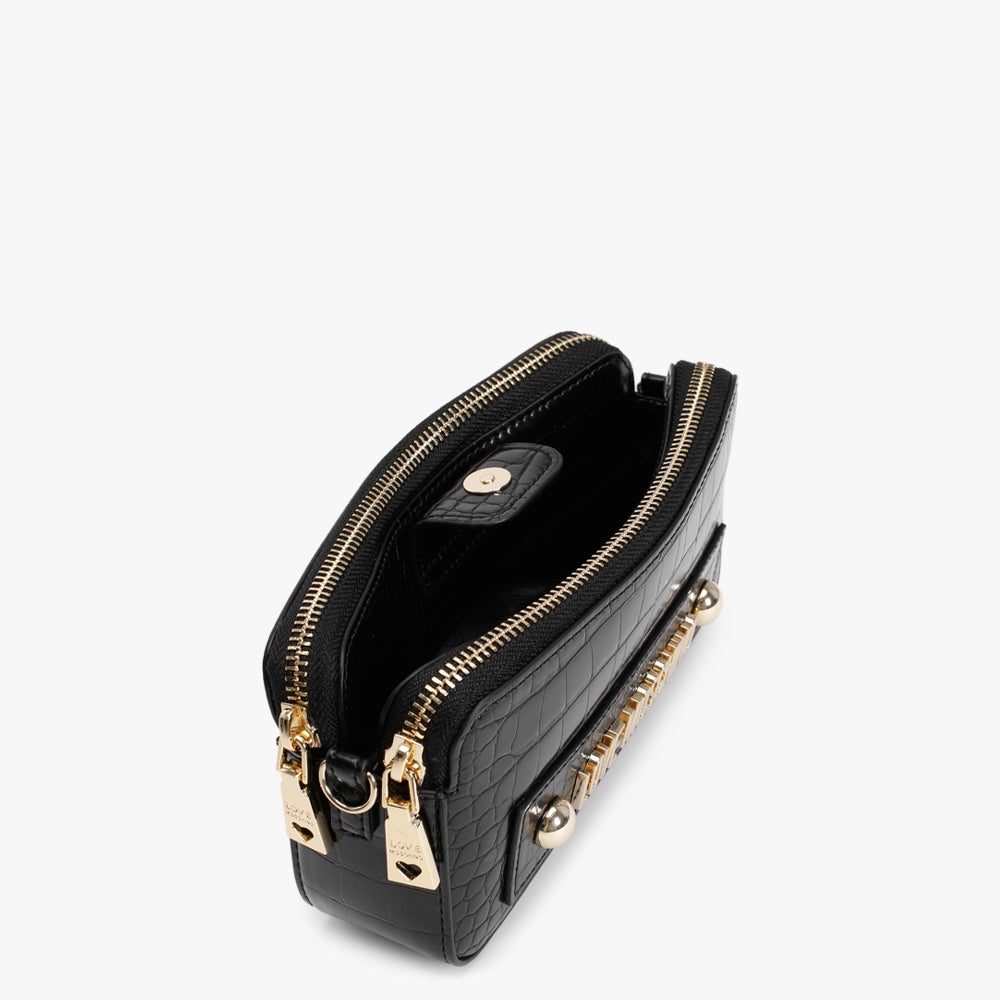 Piccola Black Wallet On A Chain