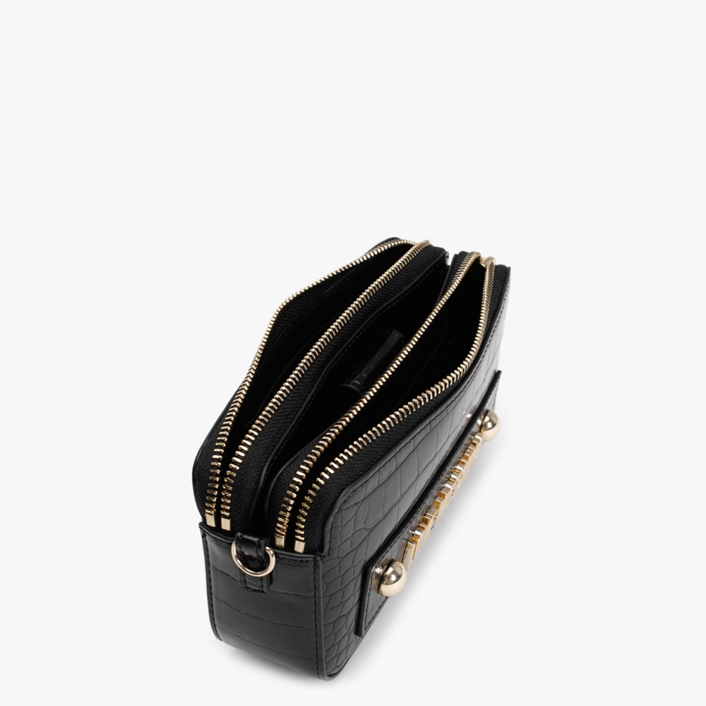 Piccola Black Wallet On A Chain