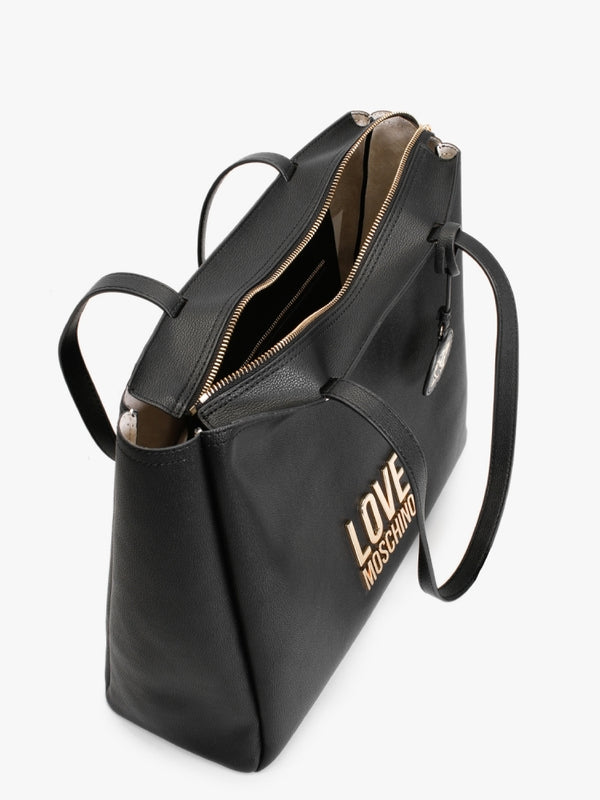 Lettering Black Tote Bag