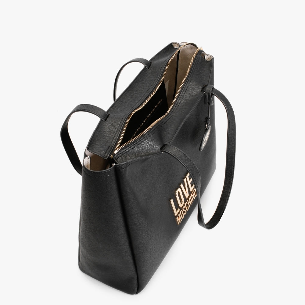 Lettering Black Tote Bag