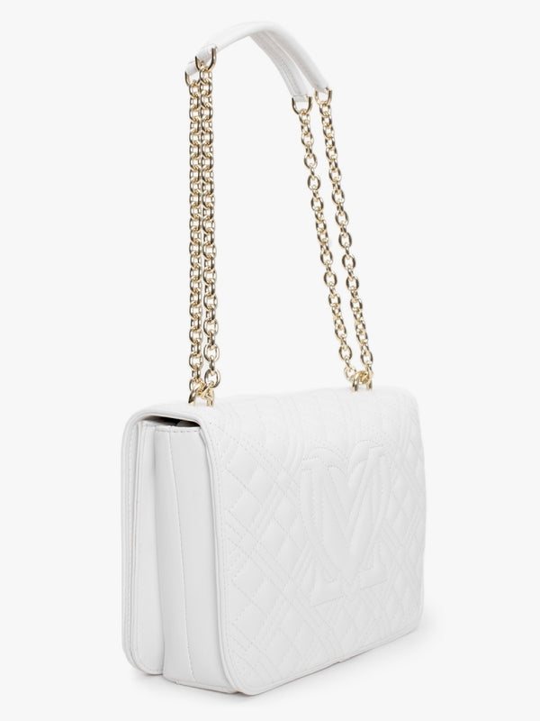 Diamond Quilt Chain II Bianco Shoulder Bag