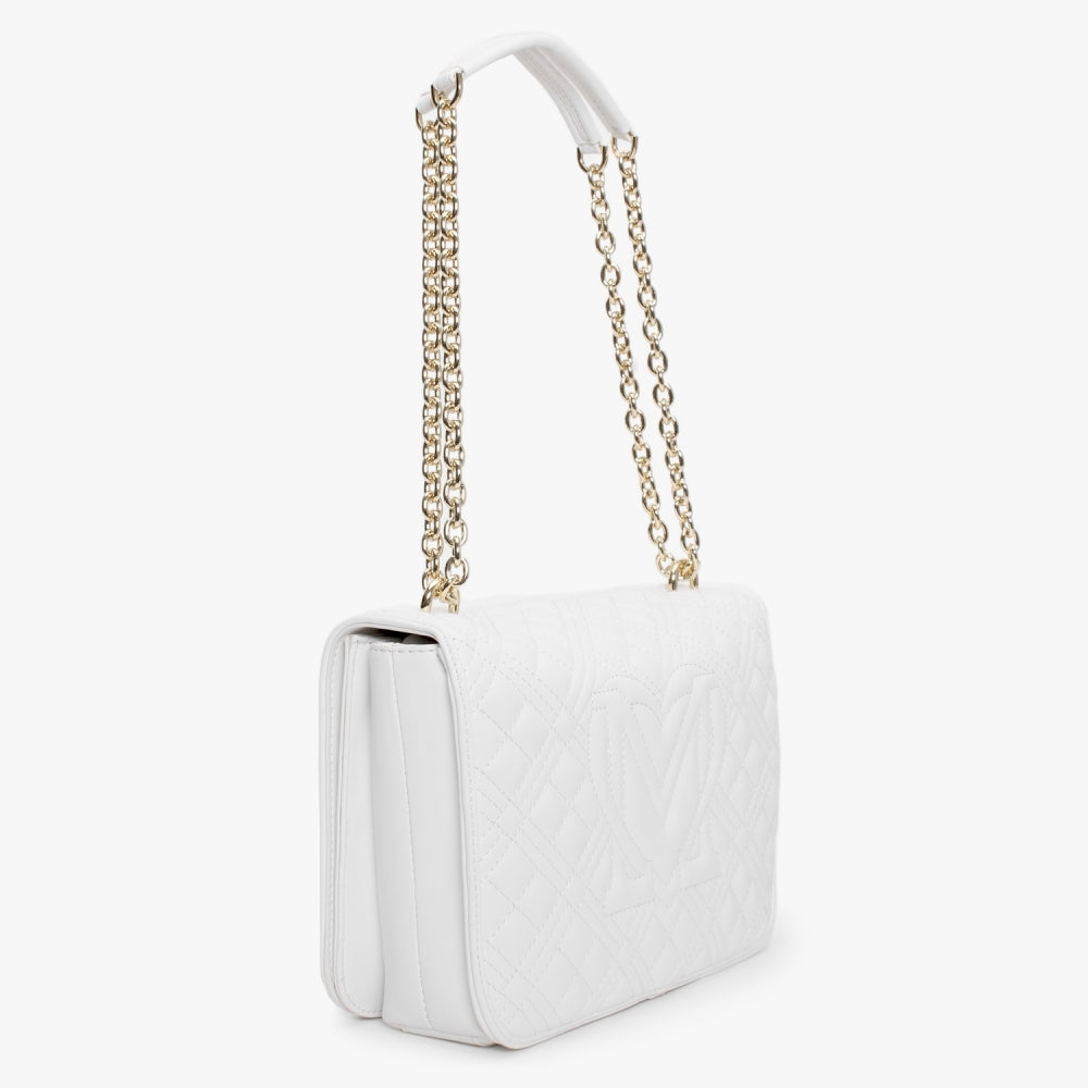 Diamond Quilt Chain II Bianco Shoulder Bag