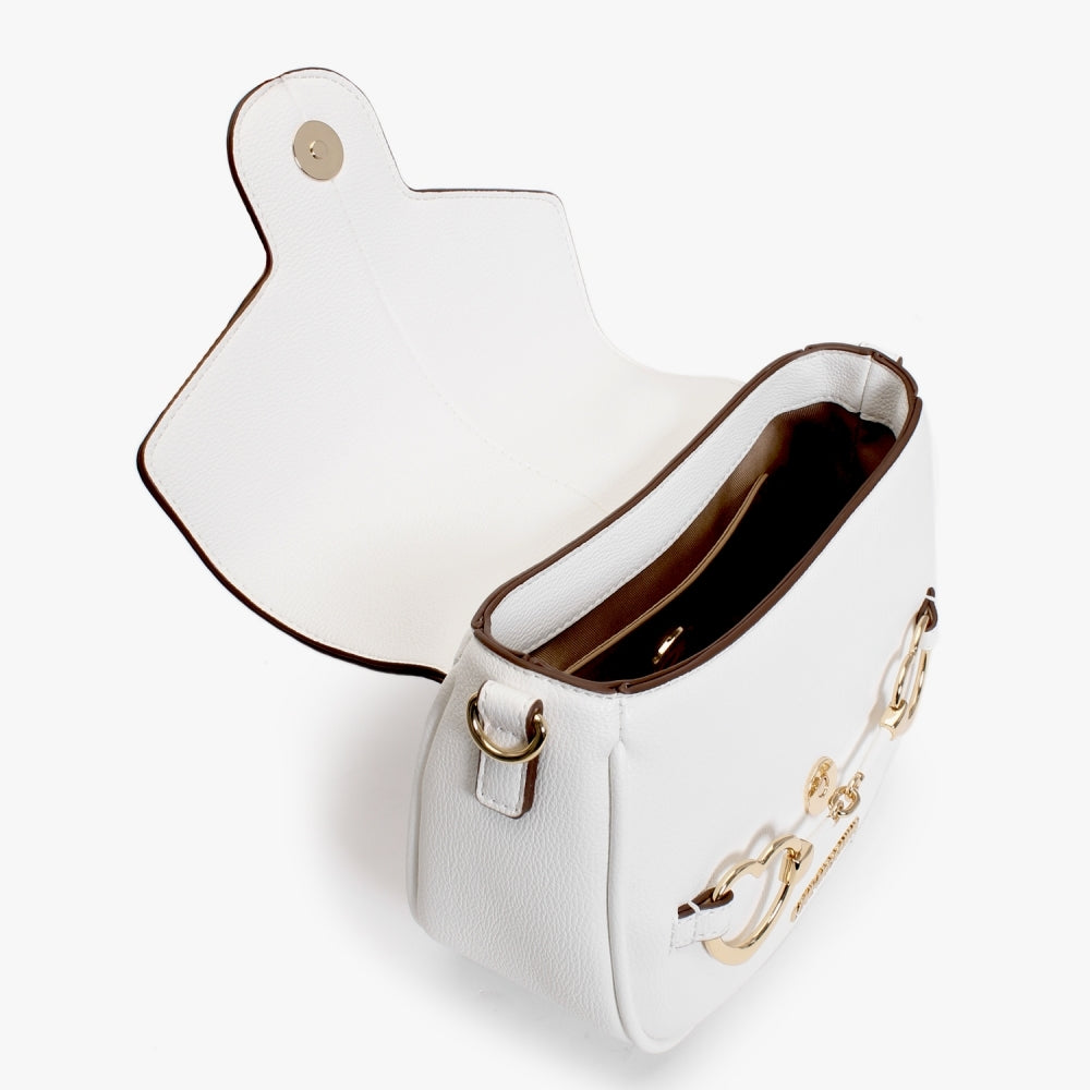 Heart Bit Bianco Shoulder Bag