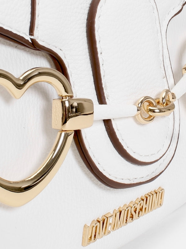 Heart Bit Bianco Shoulder Bag