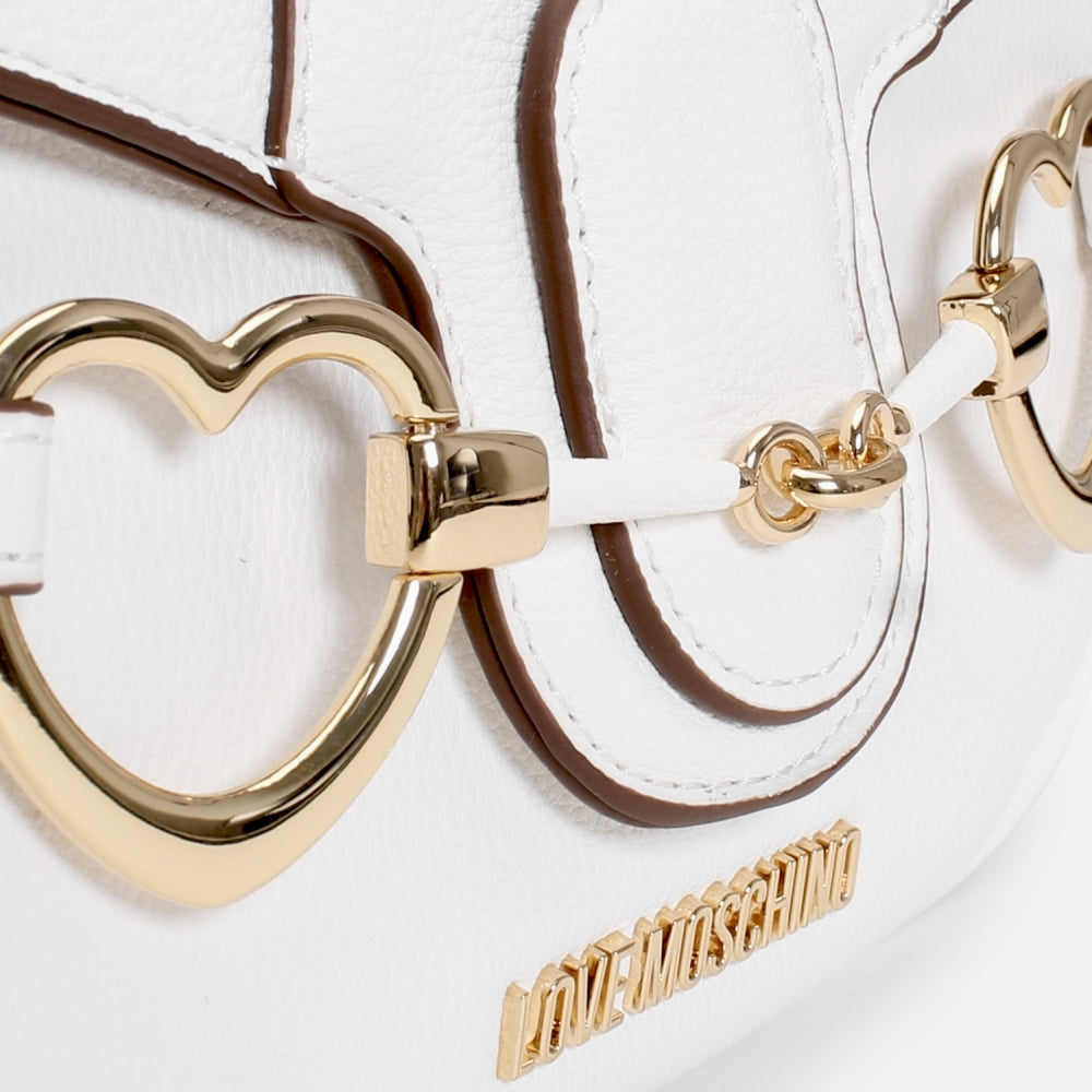 Heart Bit Bianco Shoulder Bag