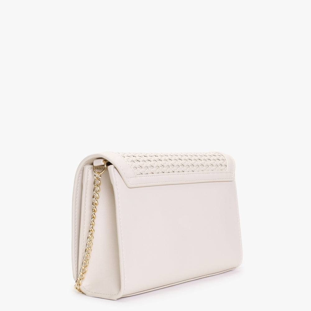 Woven Avorio Shoulder Bag