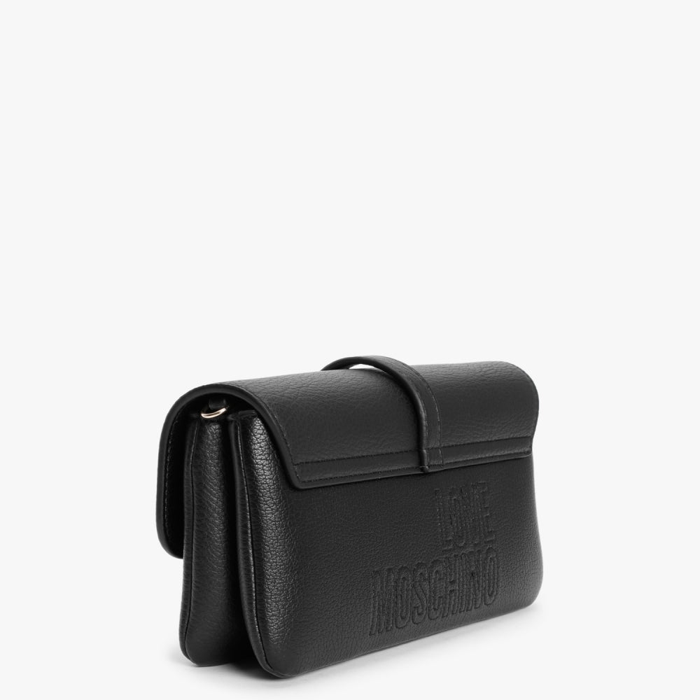 Heart Lock Nero Chain Strap Shoulder Bag