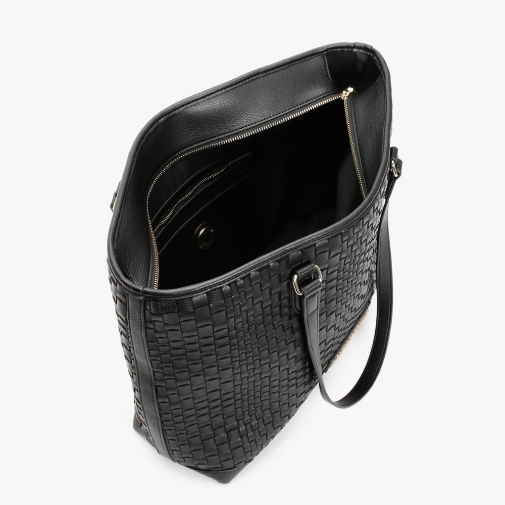 Woven Nero Tote Bag