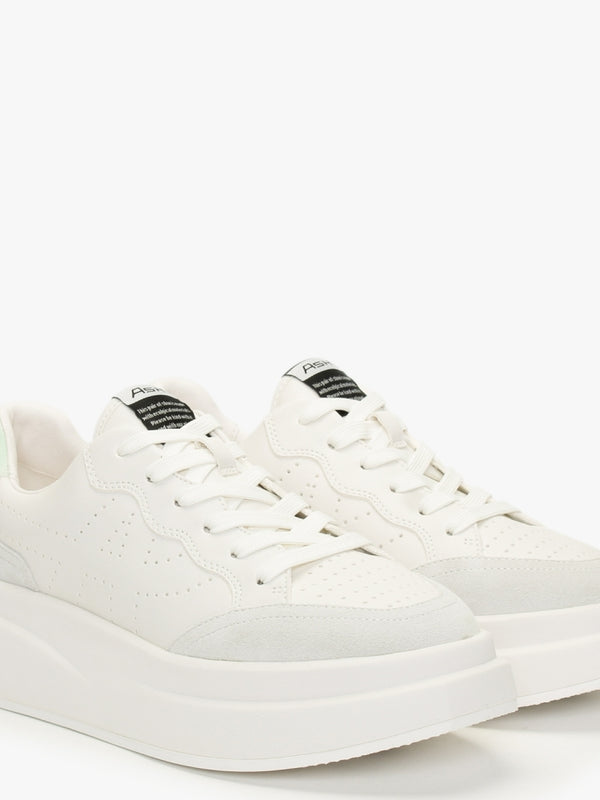 Impuls Eco New Off White Seafoam Leather Platform Trainers