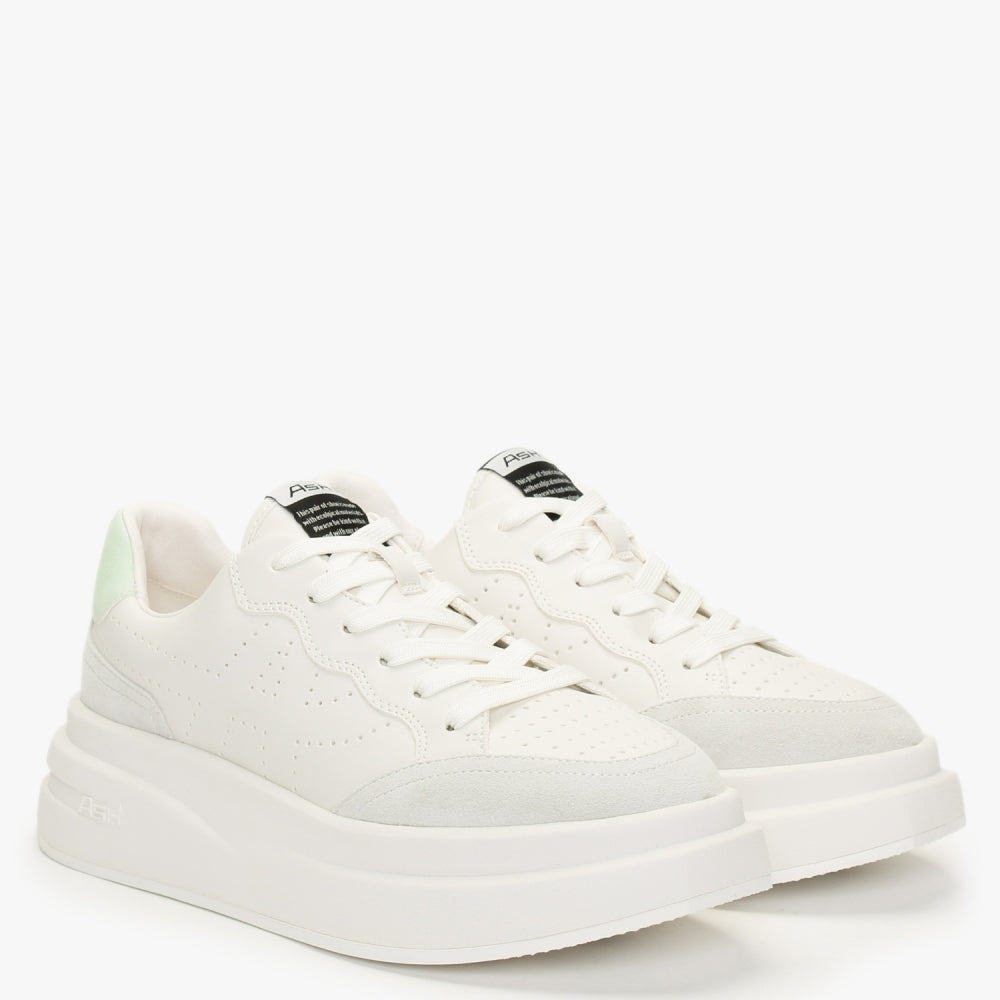 Impuls Eco New Off White Seafoam Leather Platform Trainers
