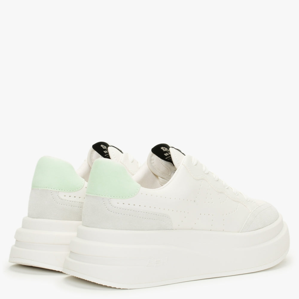 Impuls Eco New Off White Seafoam Leather Platform Trainers