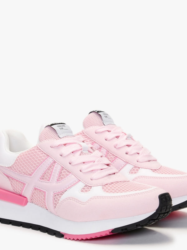Thunder Crystal Rose White Chunky Trainers