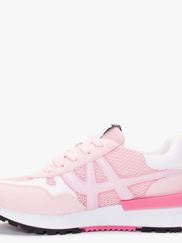 Thunder Crystal Rose White Chunky Trainers
