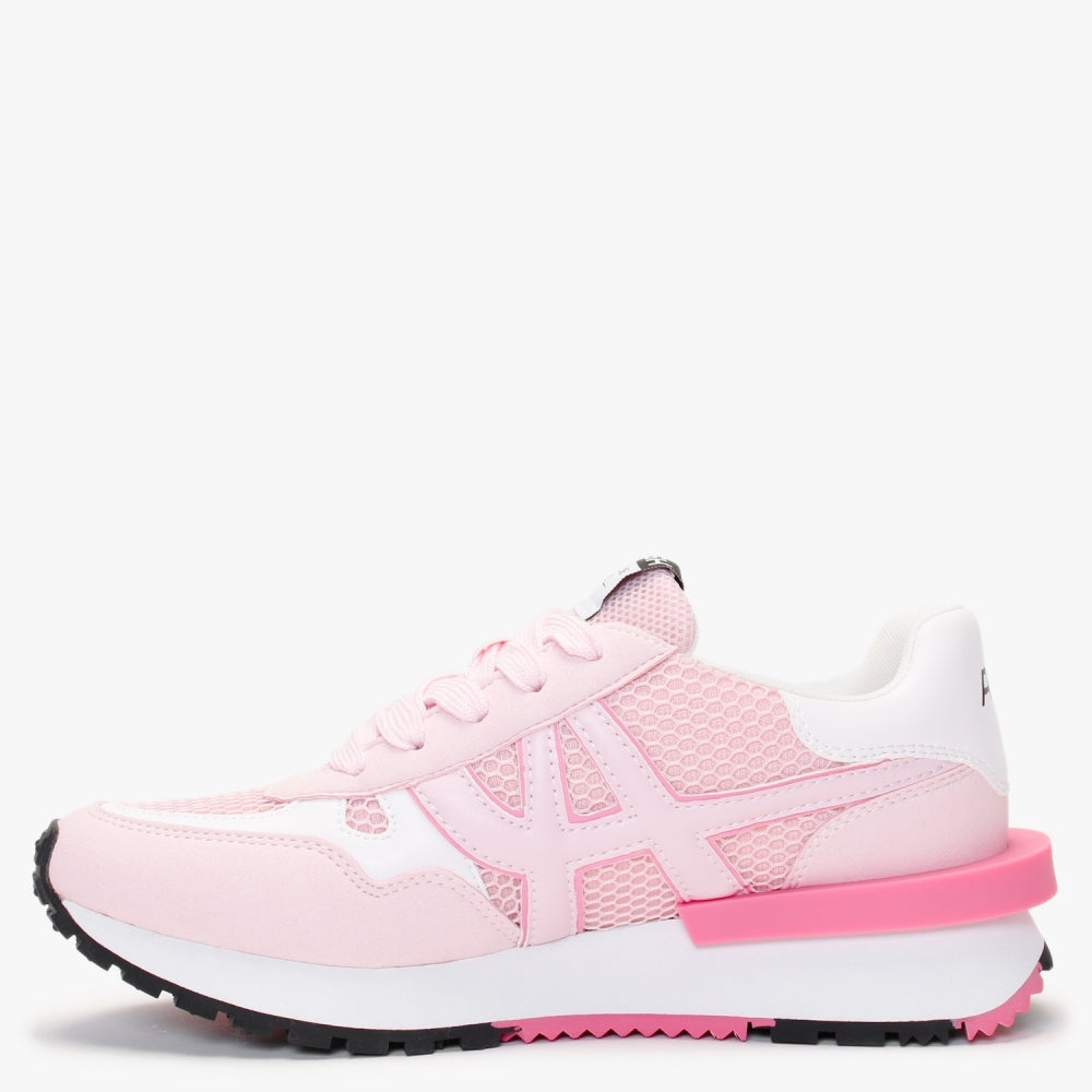 Thunder Crystal Rose White Chunky Trainers