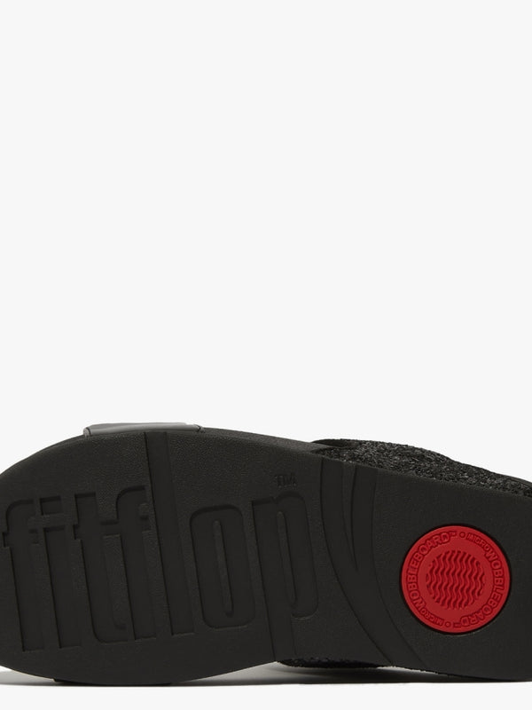 Lulu Glitter Black Sliders