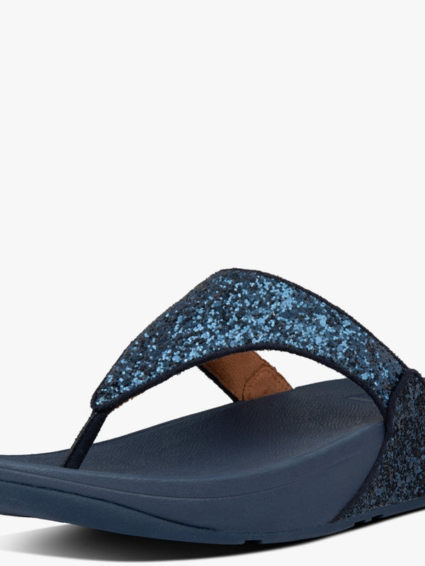 Lulu Glitter Midnight Navy Toe Post Sandals