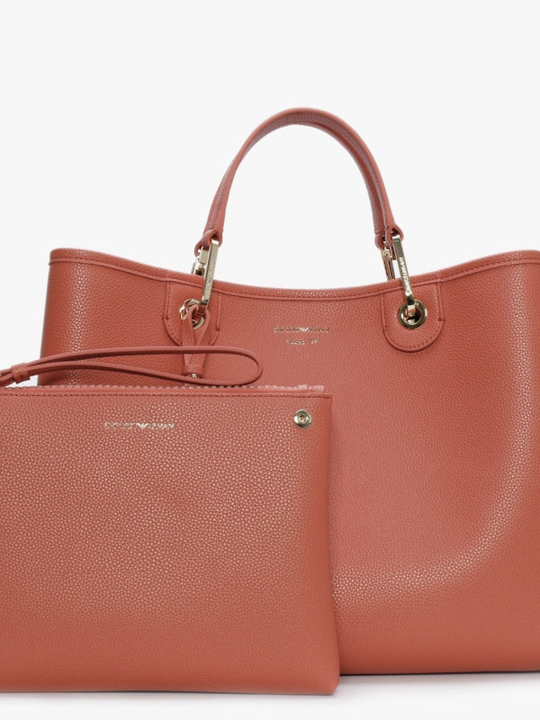 Brick Dark Brown Shopper With Pouch