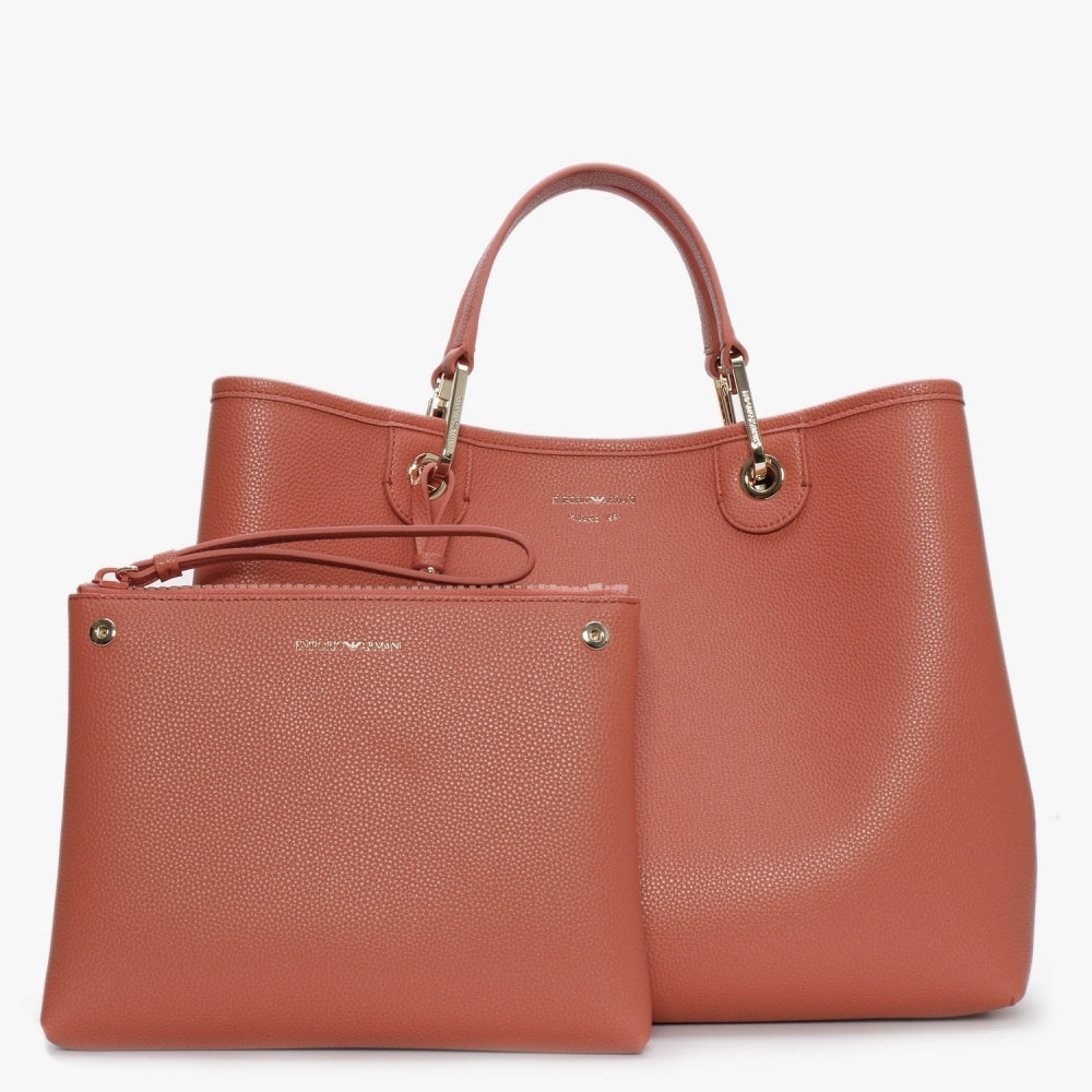 Brick Dark Brown Shopper With Pouch