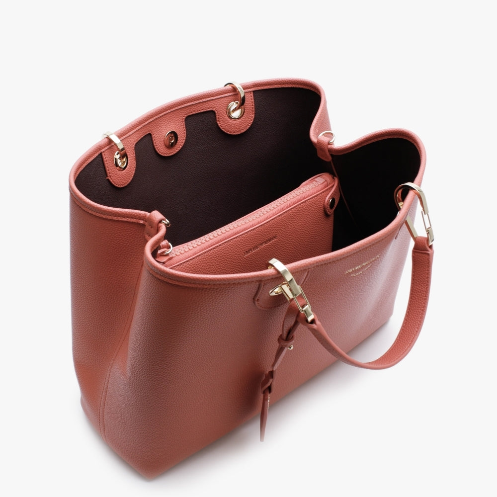 Brick Dark Brown Shopper With Pouch