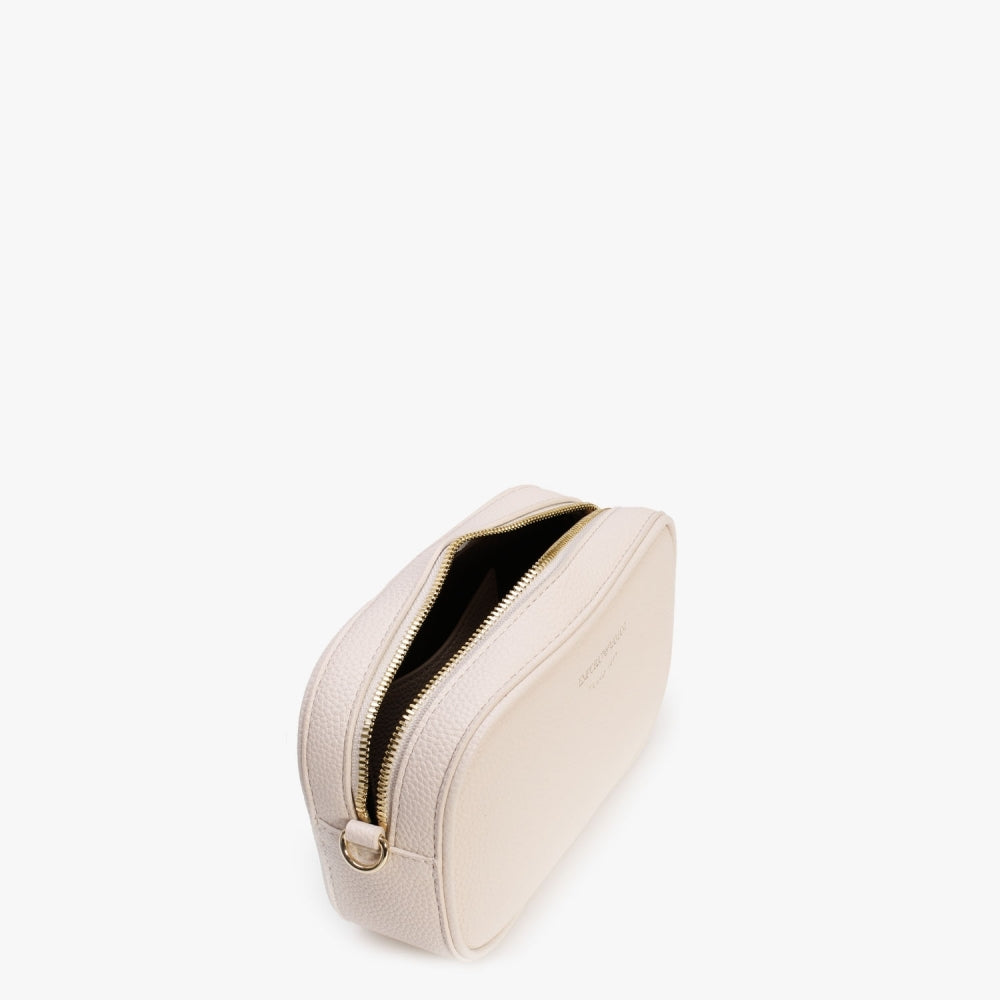 Piped Nude Dark Brown Camera Bag