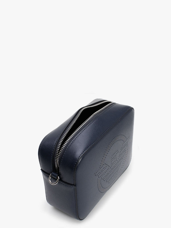 Frida Denim Perforated Logo Camera Bag