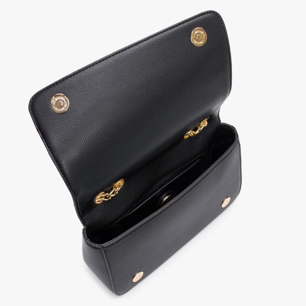 Woven Black Shoulder Bag