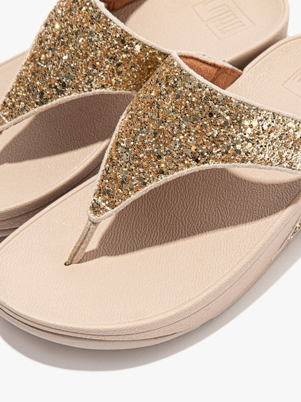 Lulu Glitter Platino Toe Post Sandals