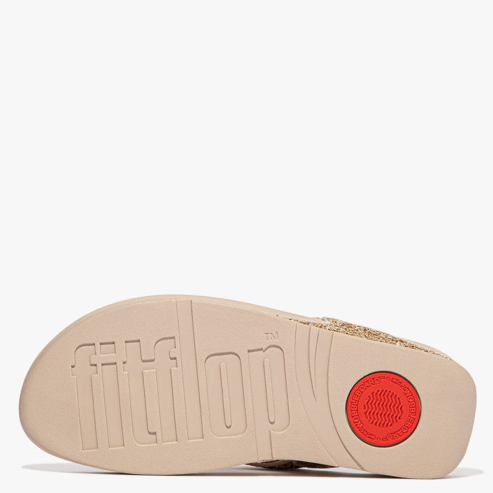 Lulu Glitter Platino Toe Post Sandals