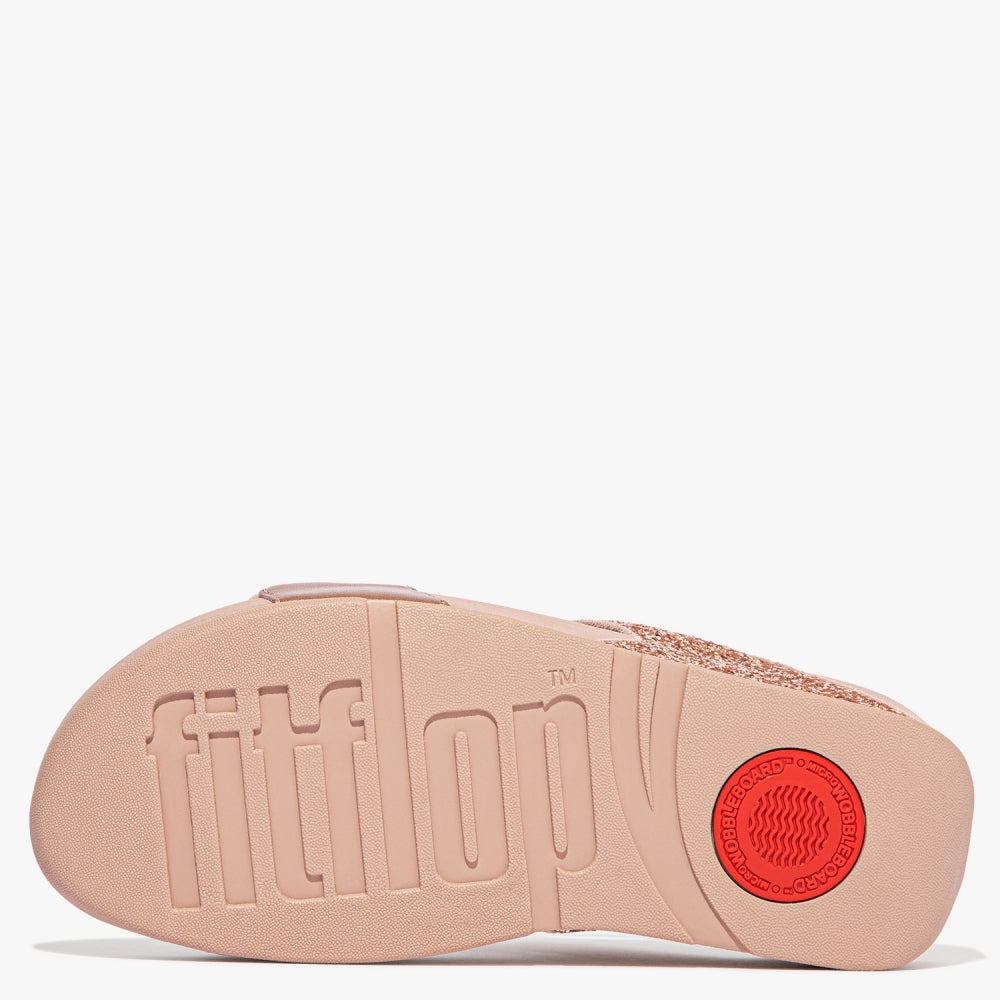 Lulu Glitter Rose Gold Sliders