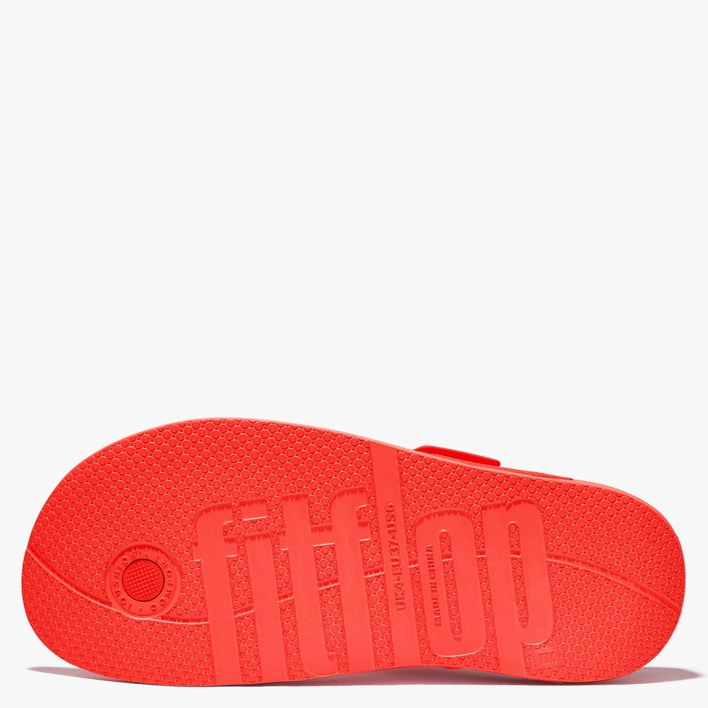 Iqushion Adjustable Buckle Neon Orange Flip Flops