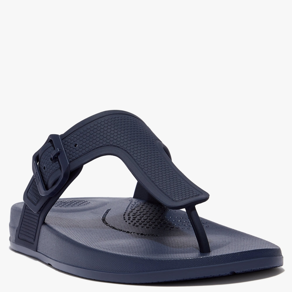 Iqushion Adjustable Buckle Midnight Navy Flip Flops