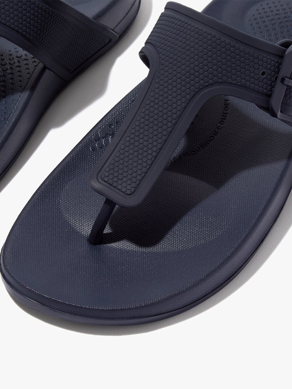 Iqushion Adjustable Buckle Midnight Navy Flip Flops