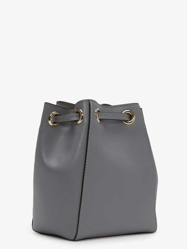 The Leather Rock Grey Bucket Bag