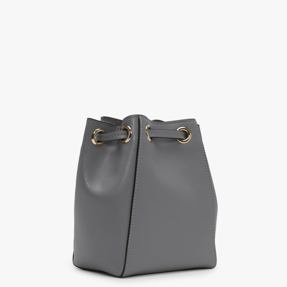 The Leather Rock Grey Bucket Bag