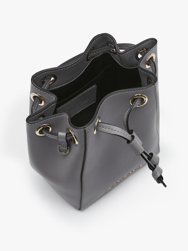 The Leather Rock Grey Bucket Bag
