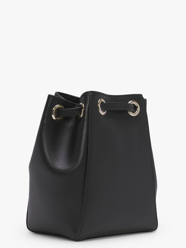 The Leather Black Bucket Bag