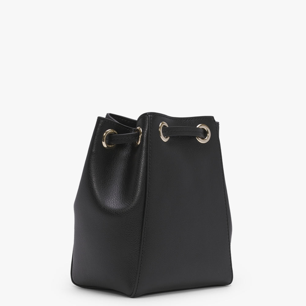 The Leather Black Bucket Bag
