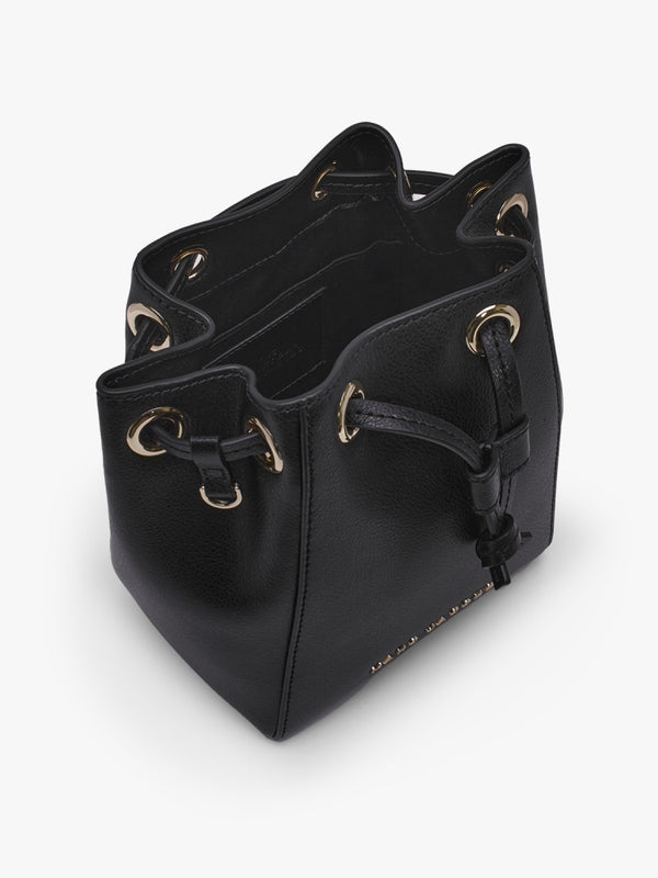 The Leather Black Bucket Bag