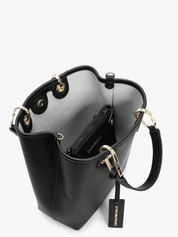Myea Black Silver Shopper Bag