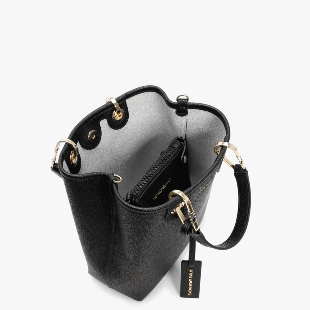 Myea Black Silver Shopper Bag