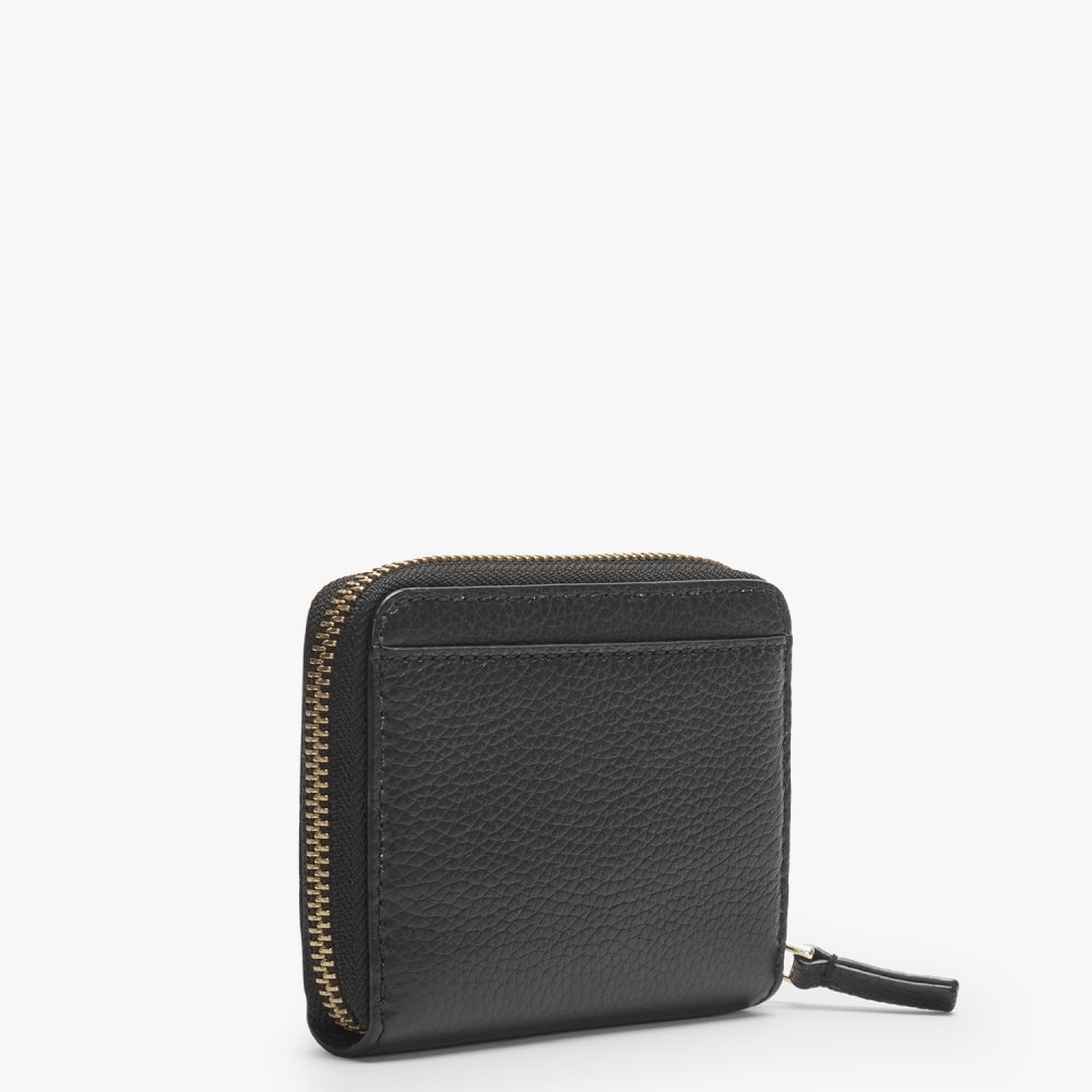 The Leather Black Zip Around Wallet