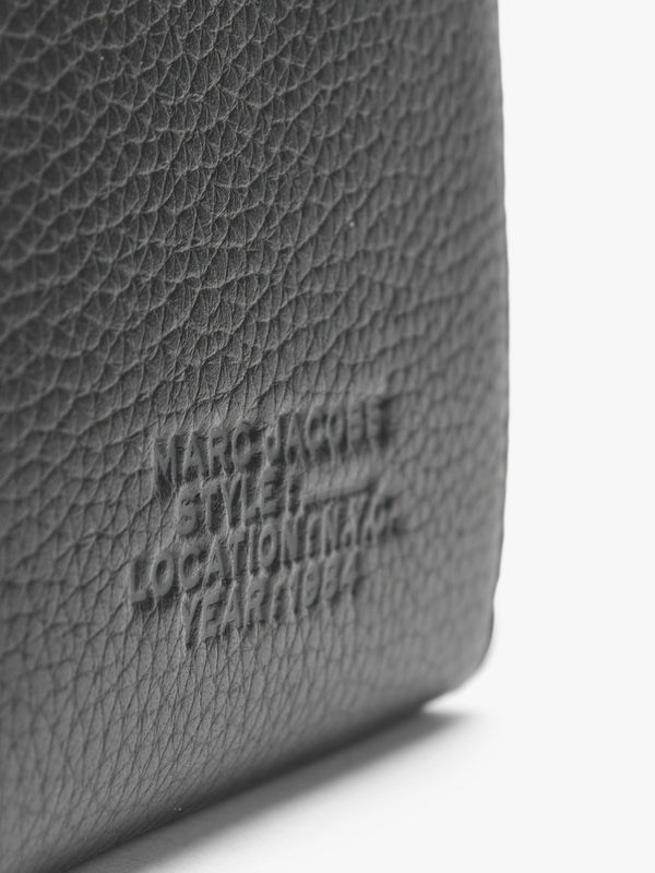 The Leather Black Zip Around Wallet