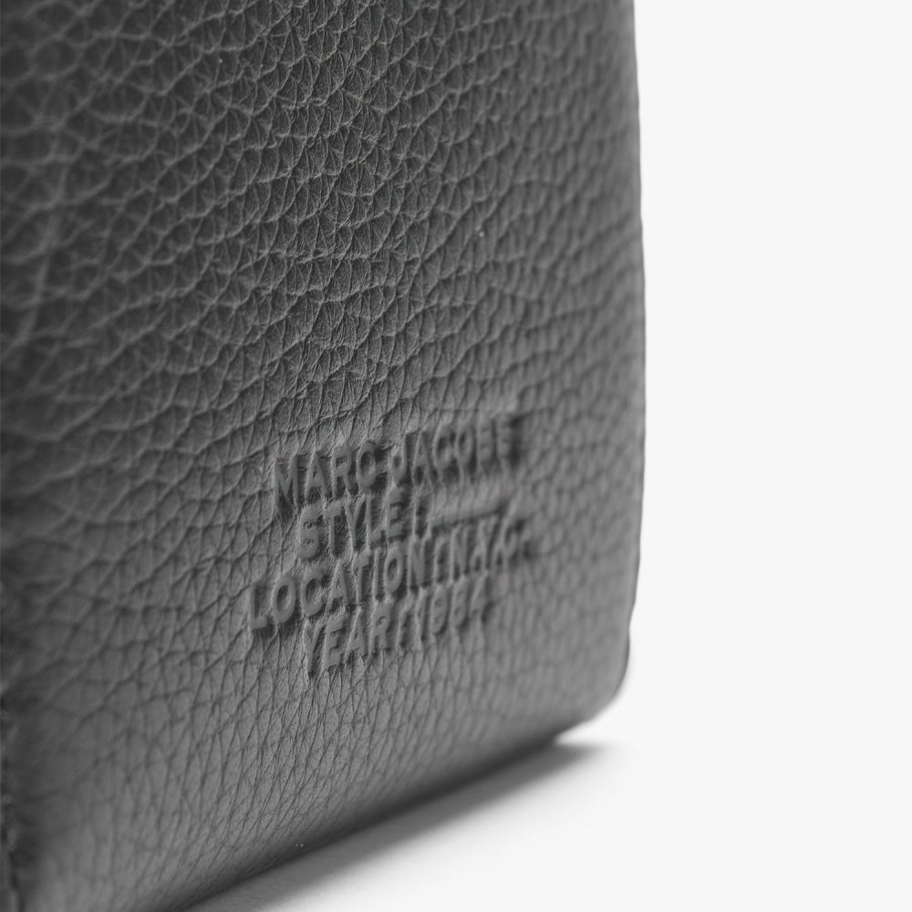 The Leather Black Zip Around Wallet
