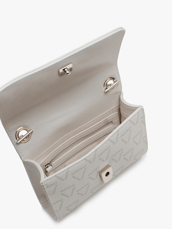 Pretty Ecru Logo Satchel Bag