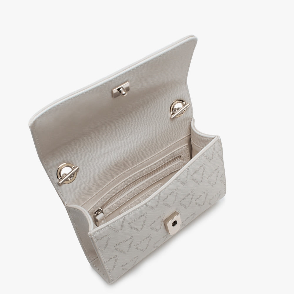 Pretty Ecru Logo Satchel Bag