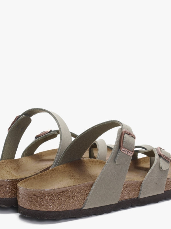 Mayari Birko-Flor Nubuck Stone Thong Sandals