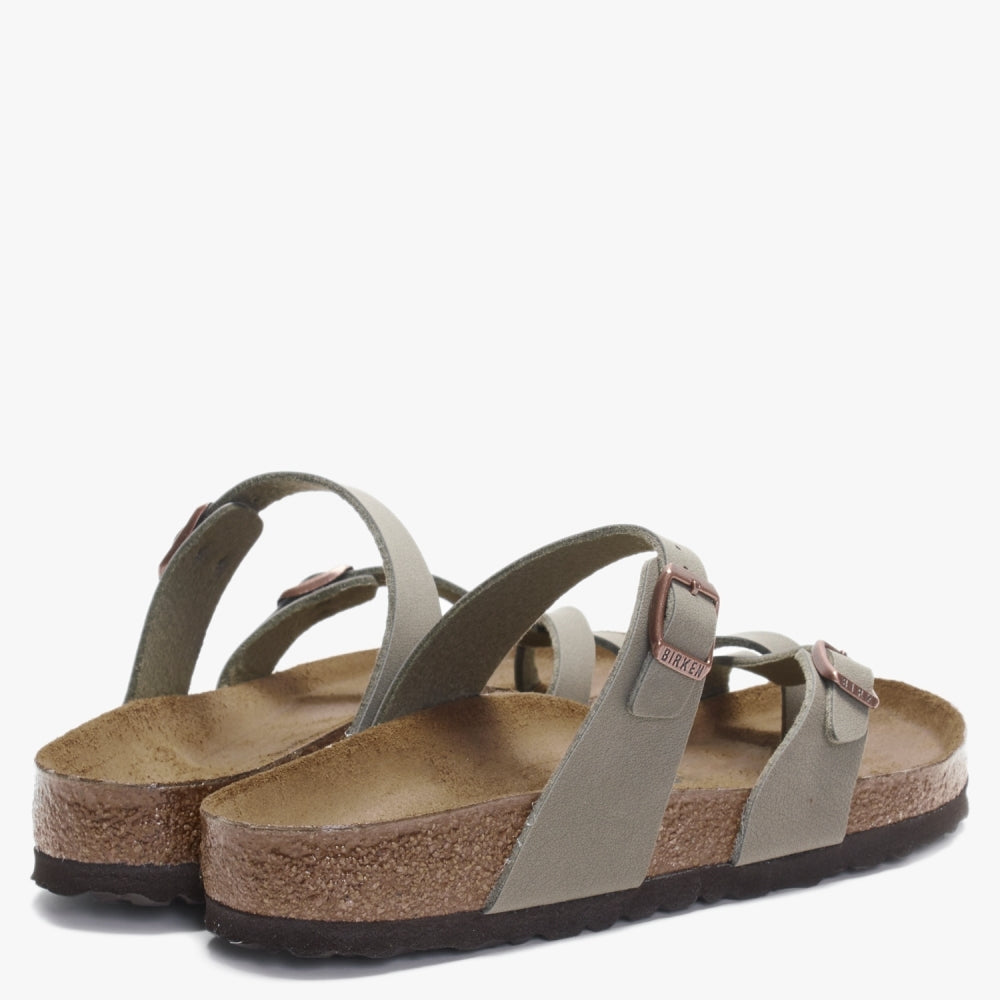 Mayari Birko-Flor Nubuck Stone Thong Sandals