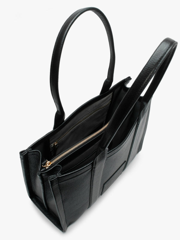 The Leather Work Black Tote Bag